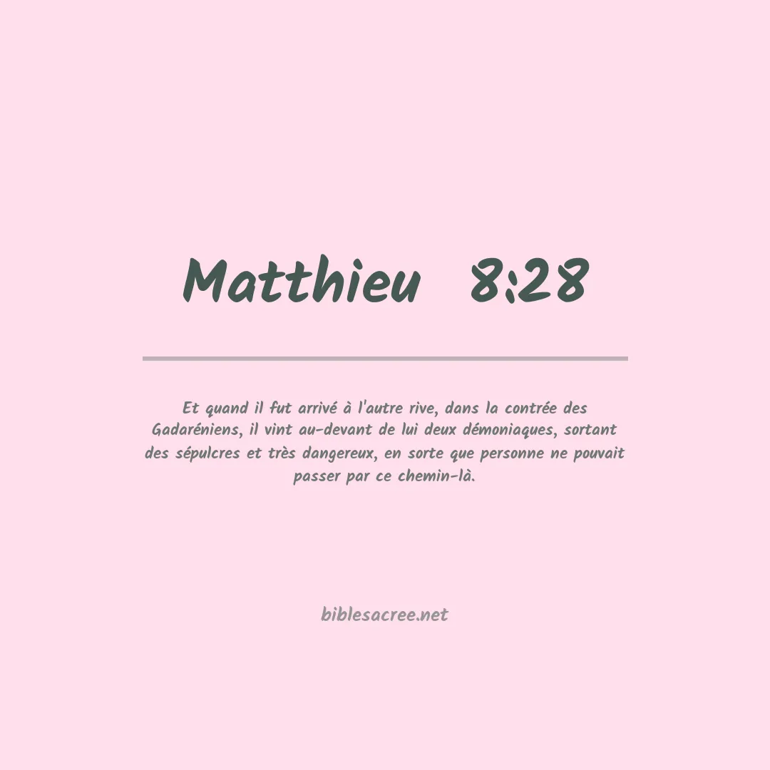 Matthieu  - 8:28