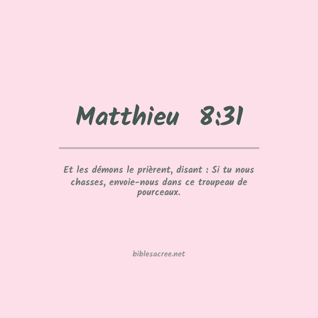 Matthieu - 8:31