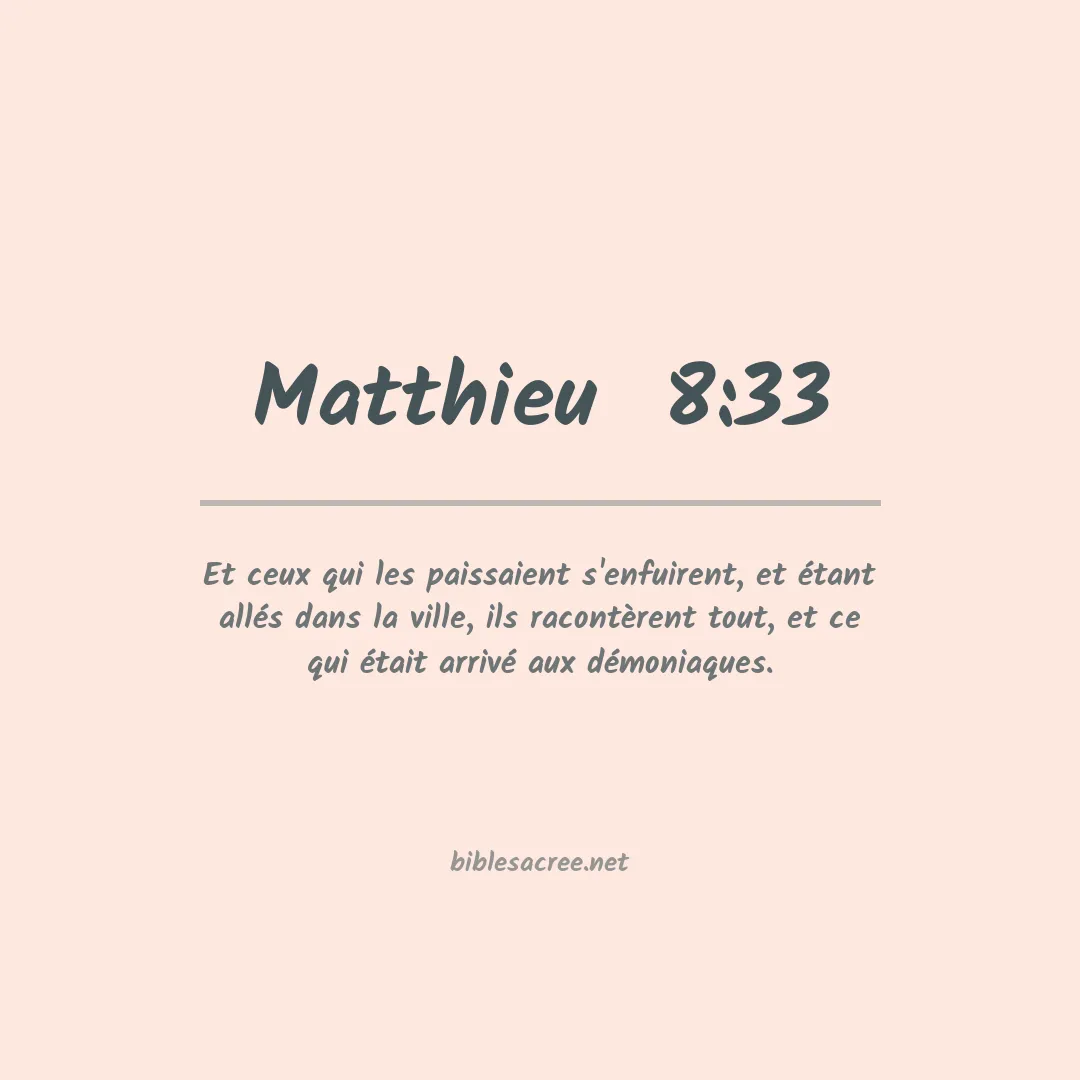 Matthieu  - 8:33