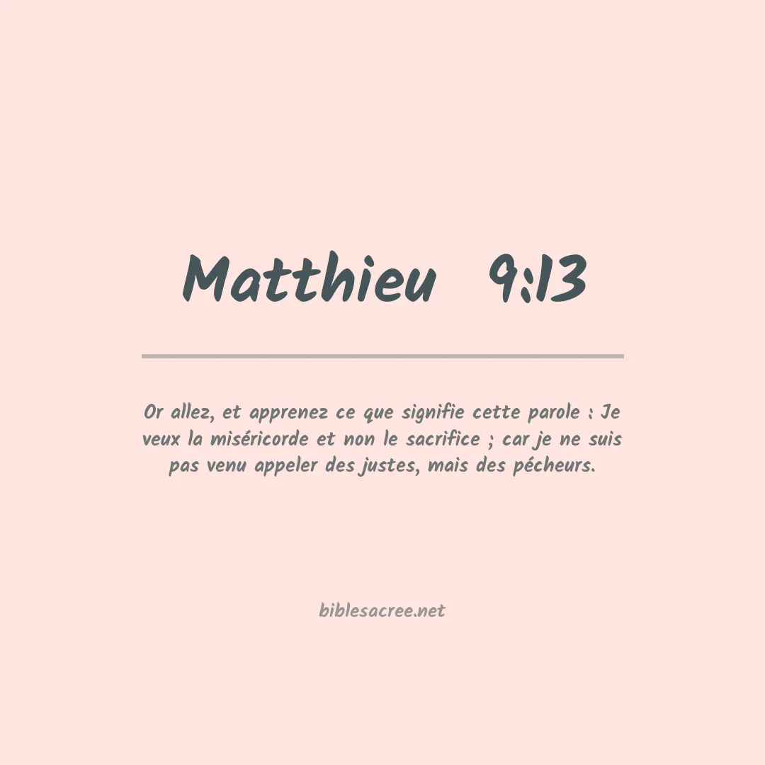 Matthieu  - 9:13