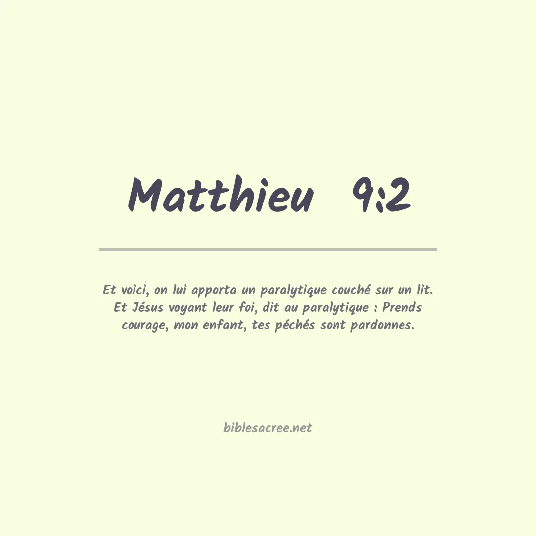 Matthieu  - 9:2