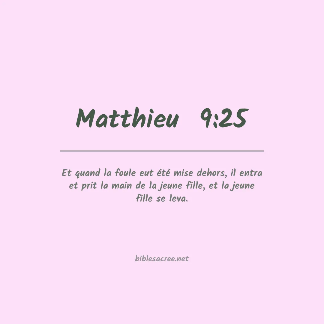 Matthieu - 9:25