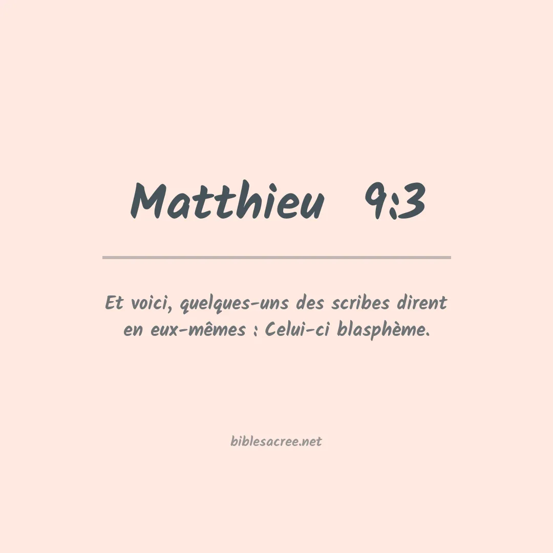 Matthieu  - 9:3