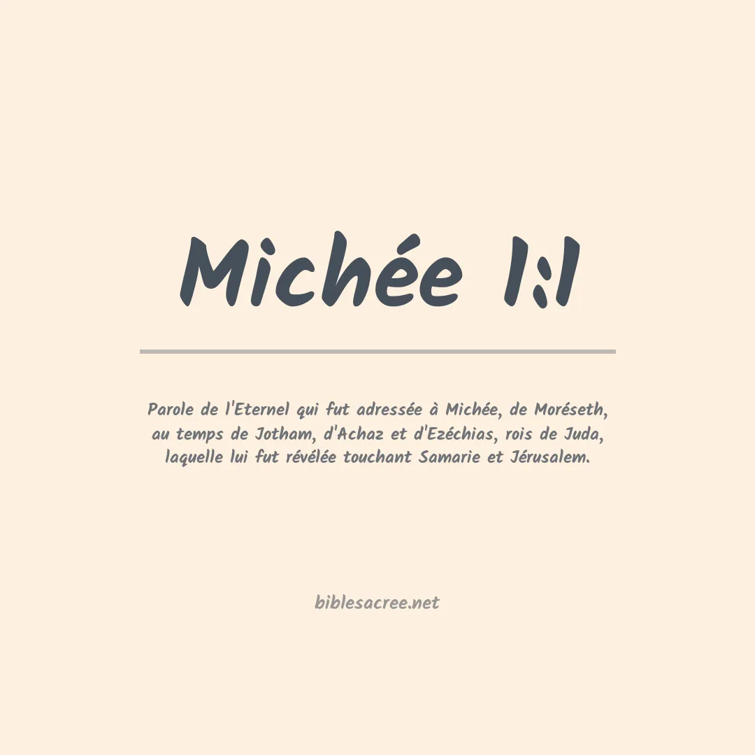 Michée - 1:1