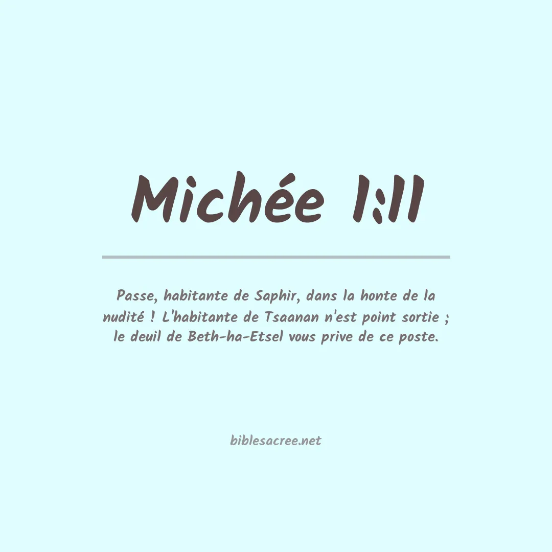 Michée - 1:11
