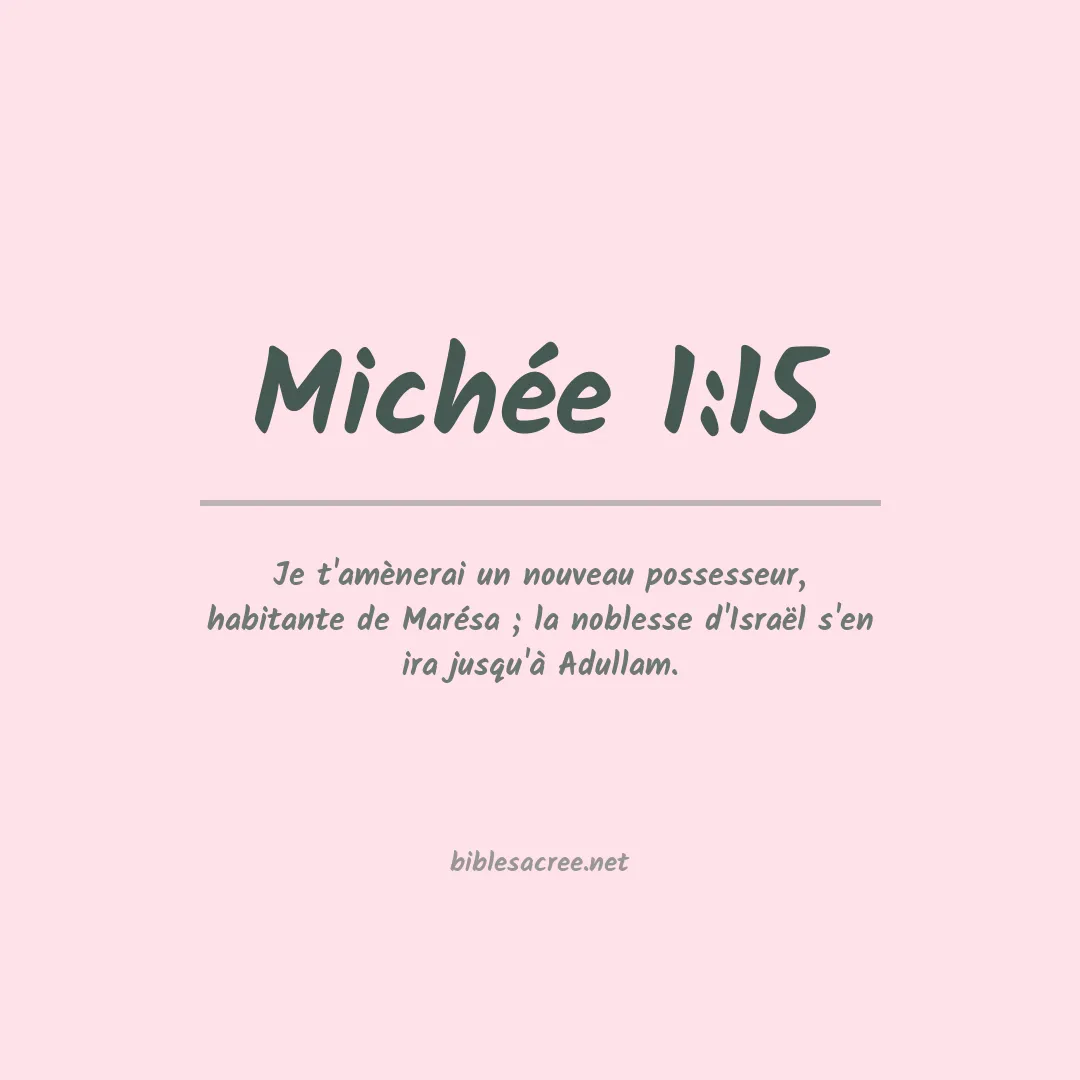 Michée - 1:15