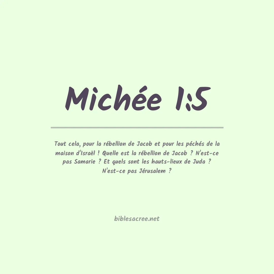 Michée - 1:5