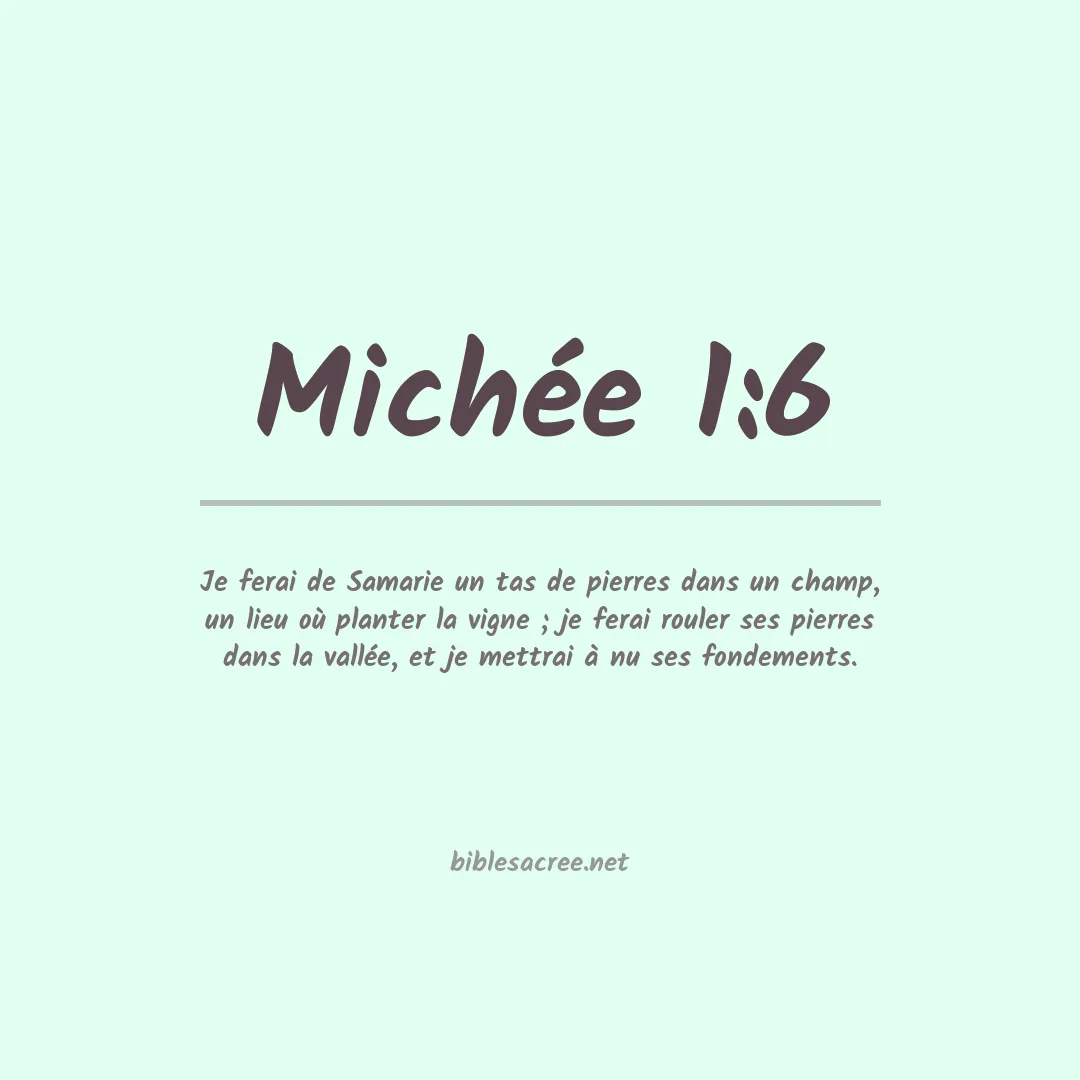 Michée - 1:6