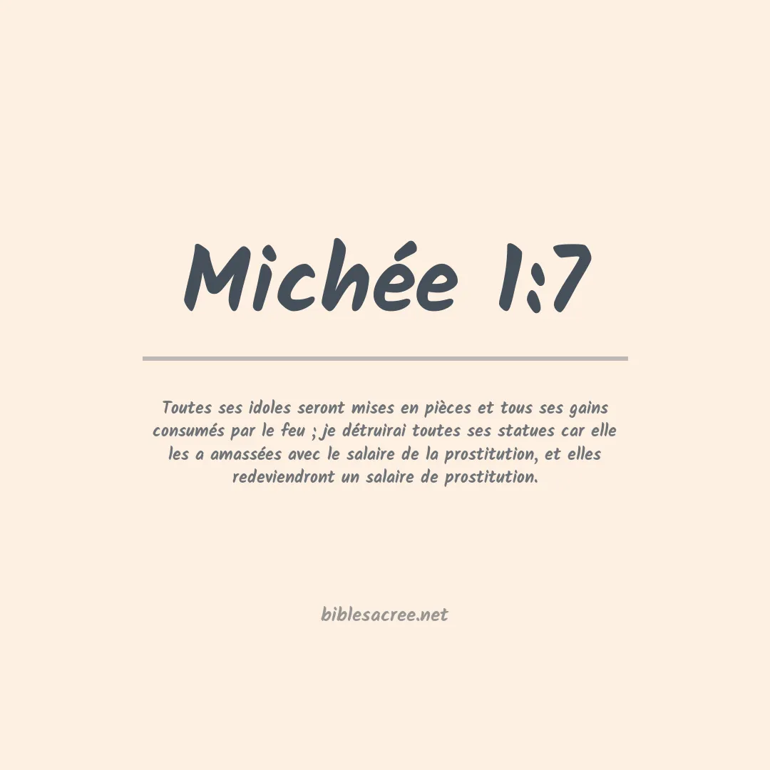 Michée - 1:7