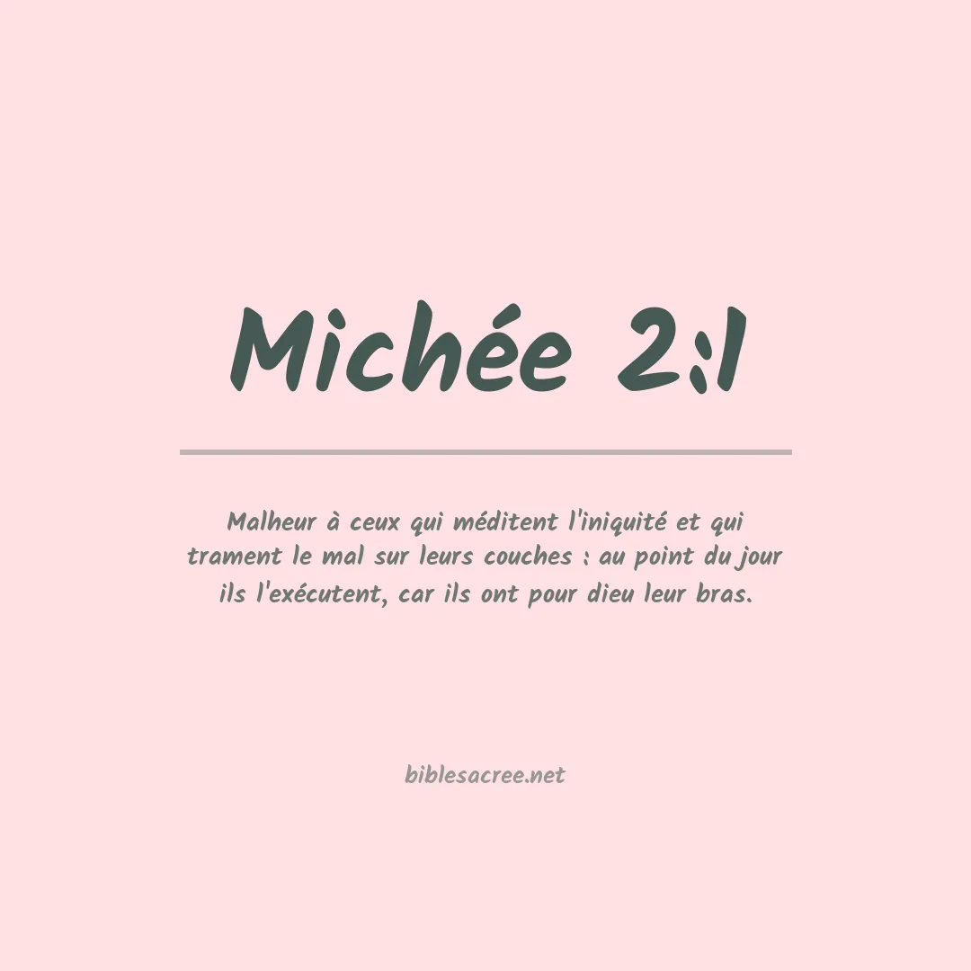Michée - 2:1
