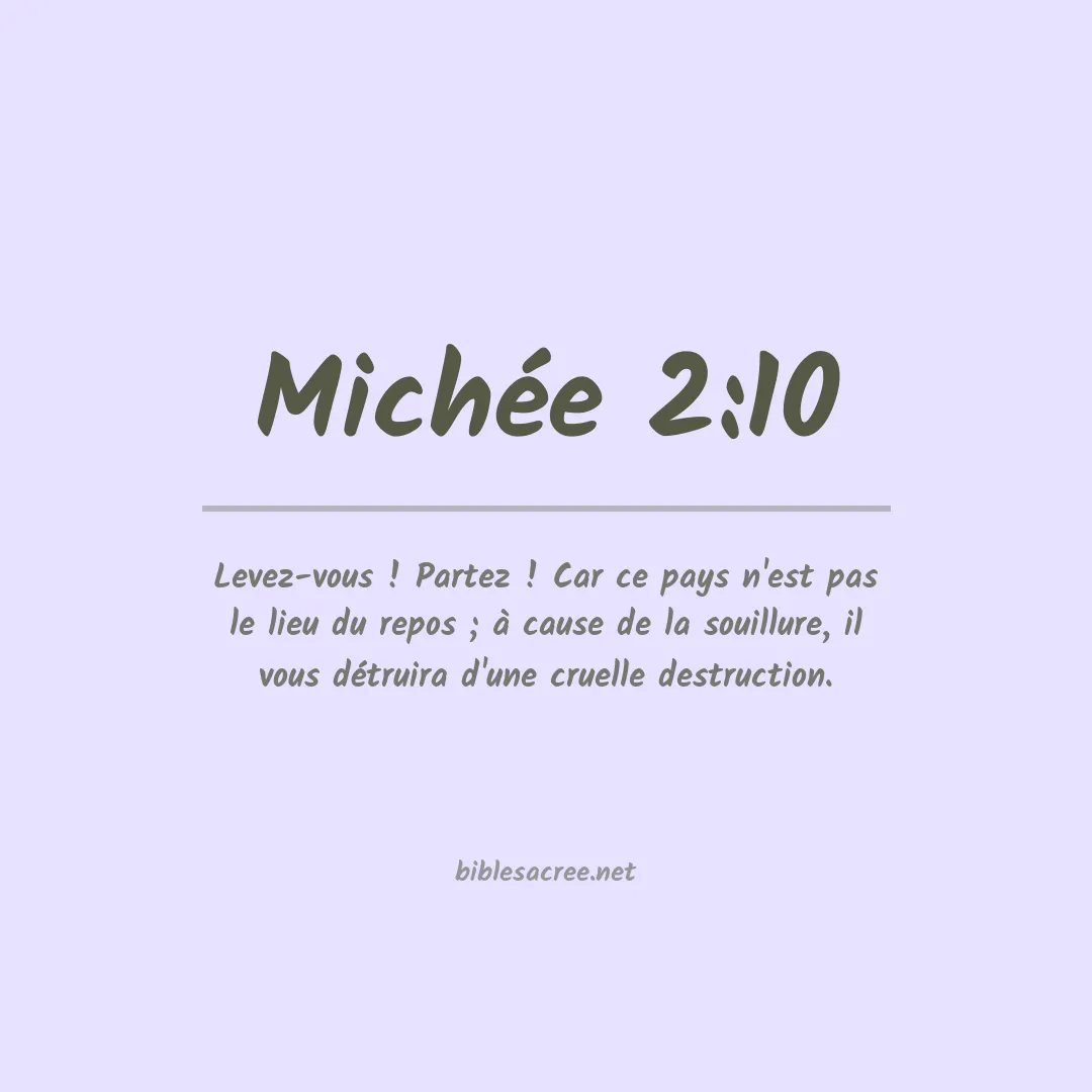 Michée - 2:10