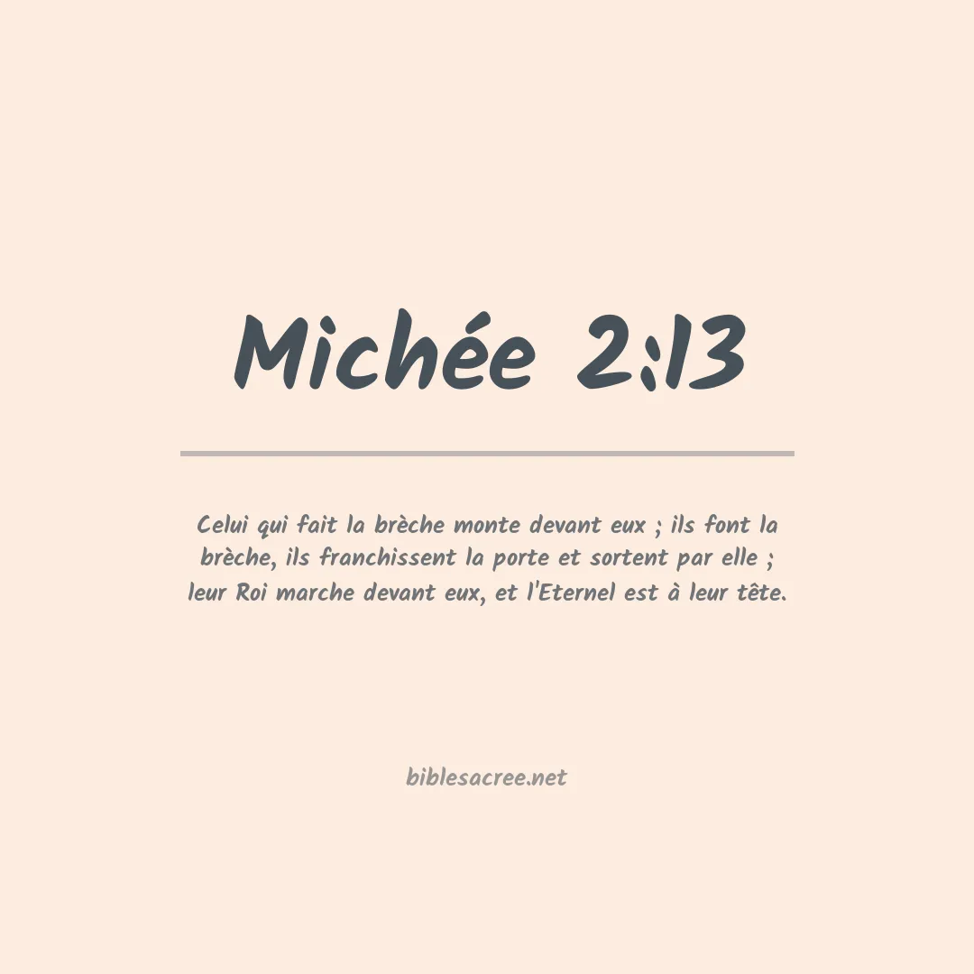 Michée - 2:13