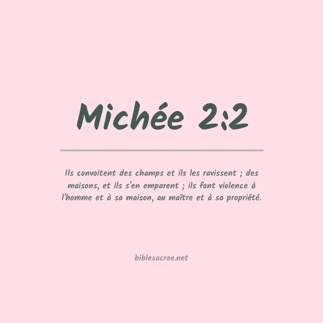Michée - 2:2