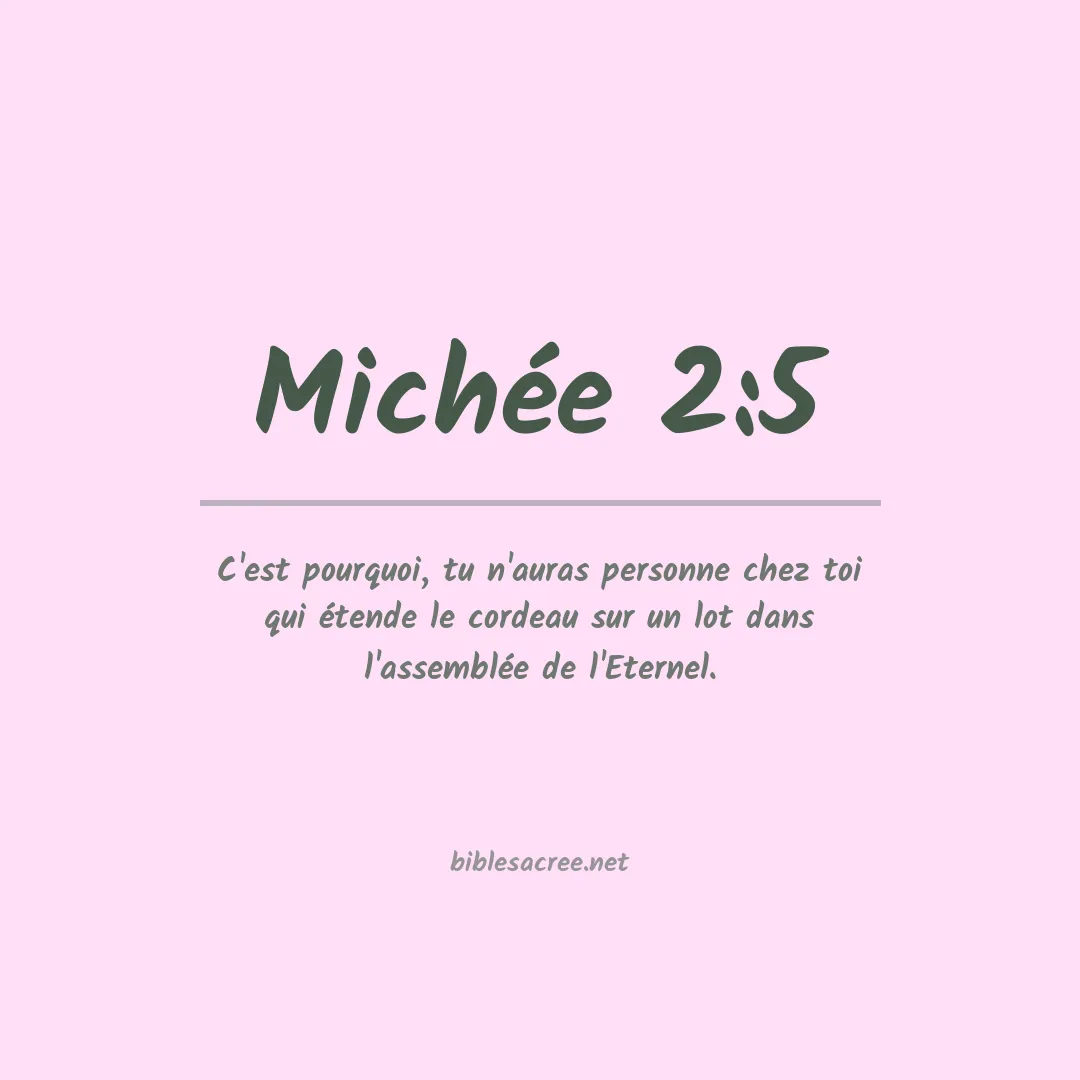 Michée - 2:5