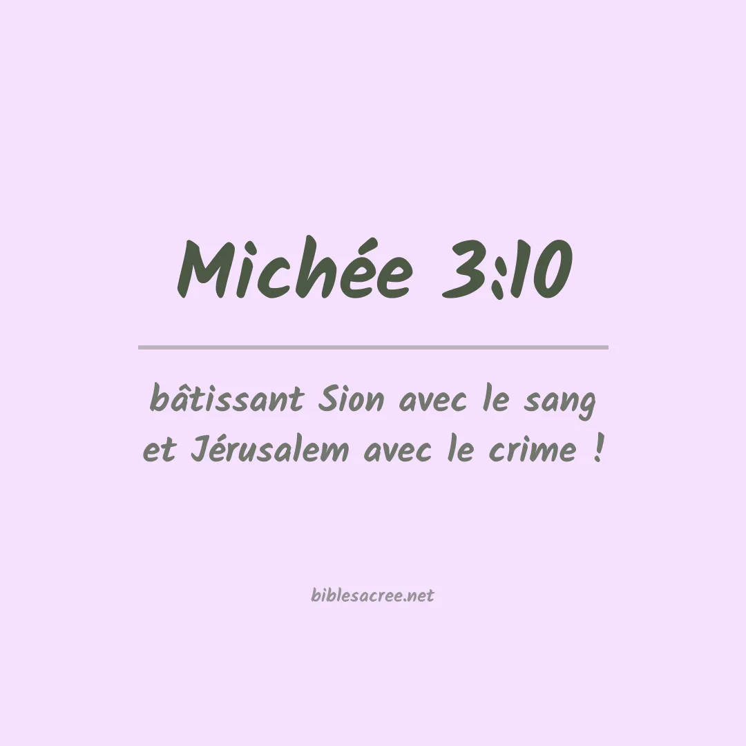 Michée - 3:10