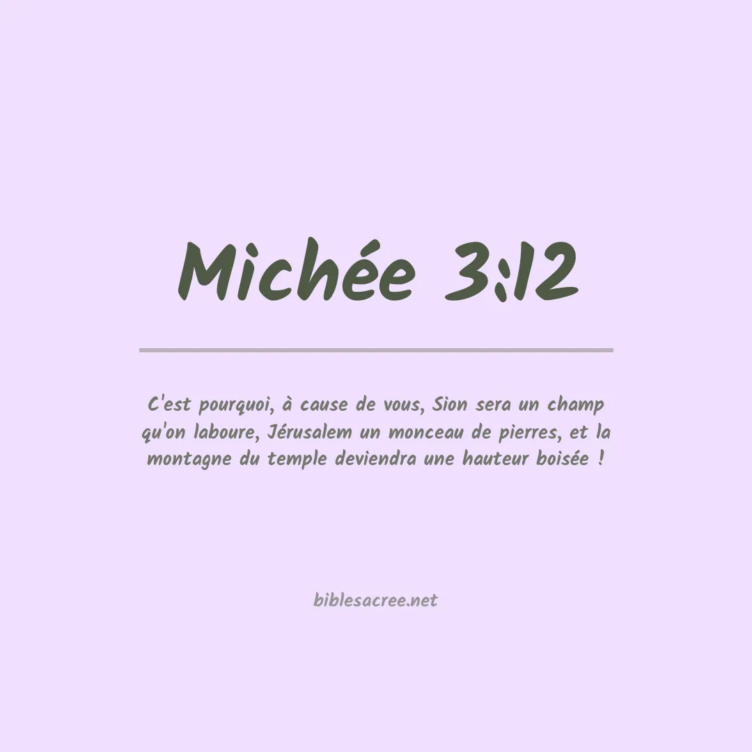 Michée - 3:12