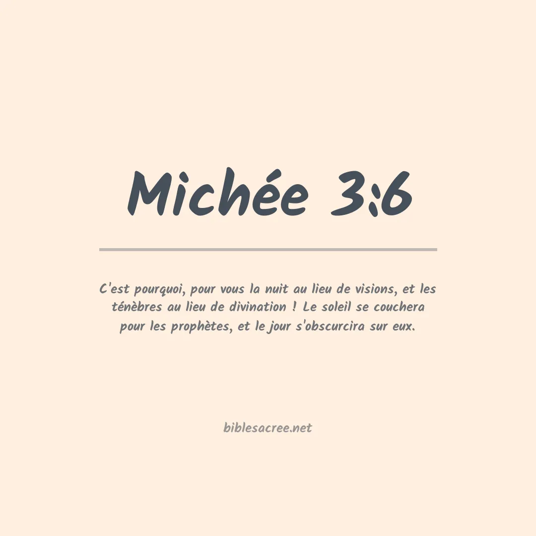Michée - 3:6