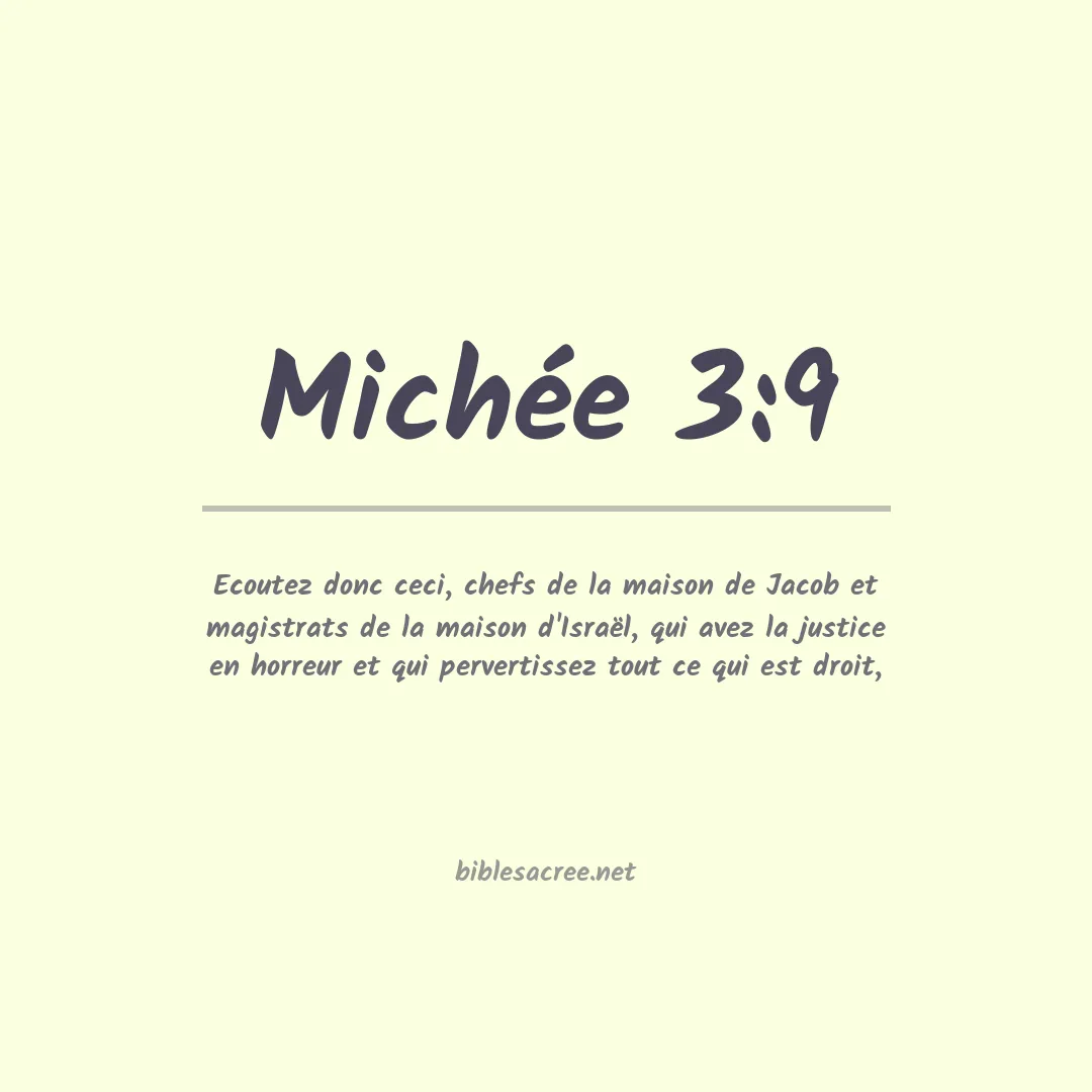 Michée - 3:9