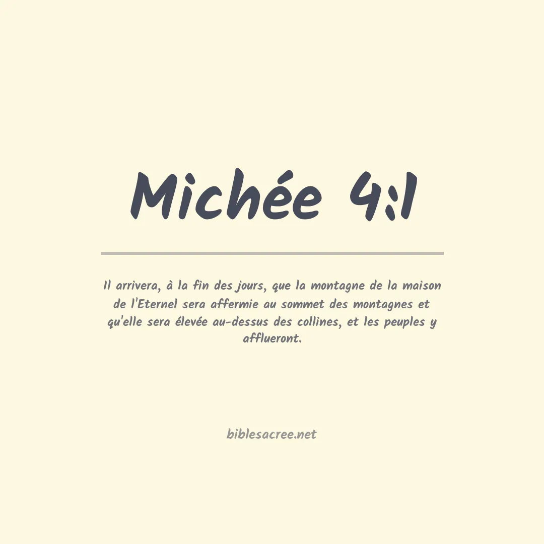 Michée - 4:1