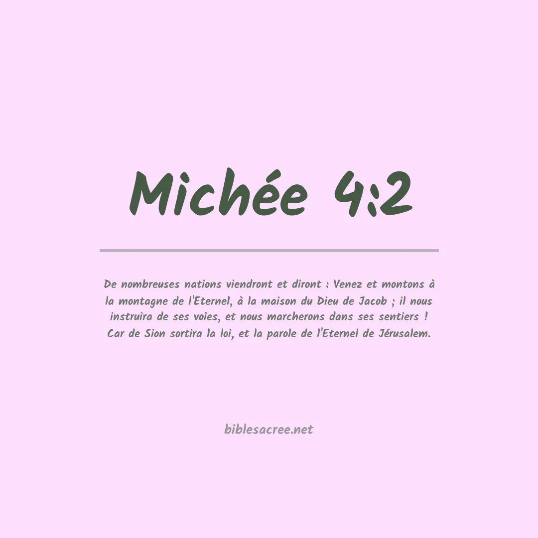 Michée - 4:2