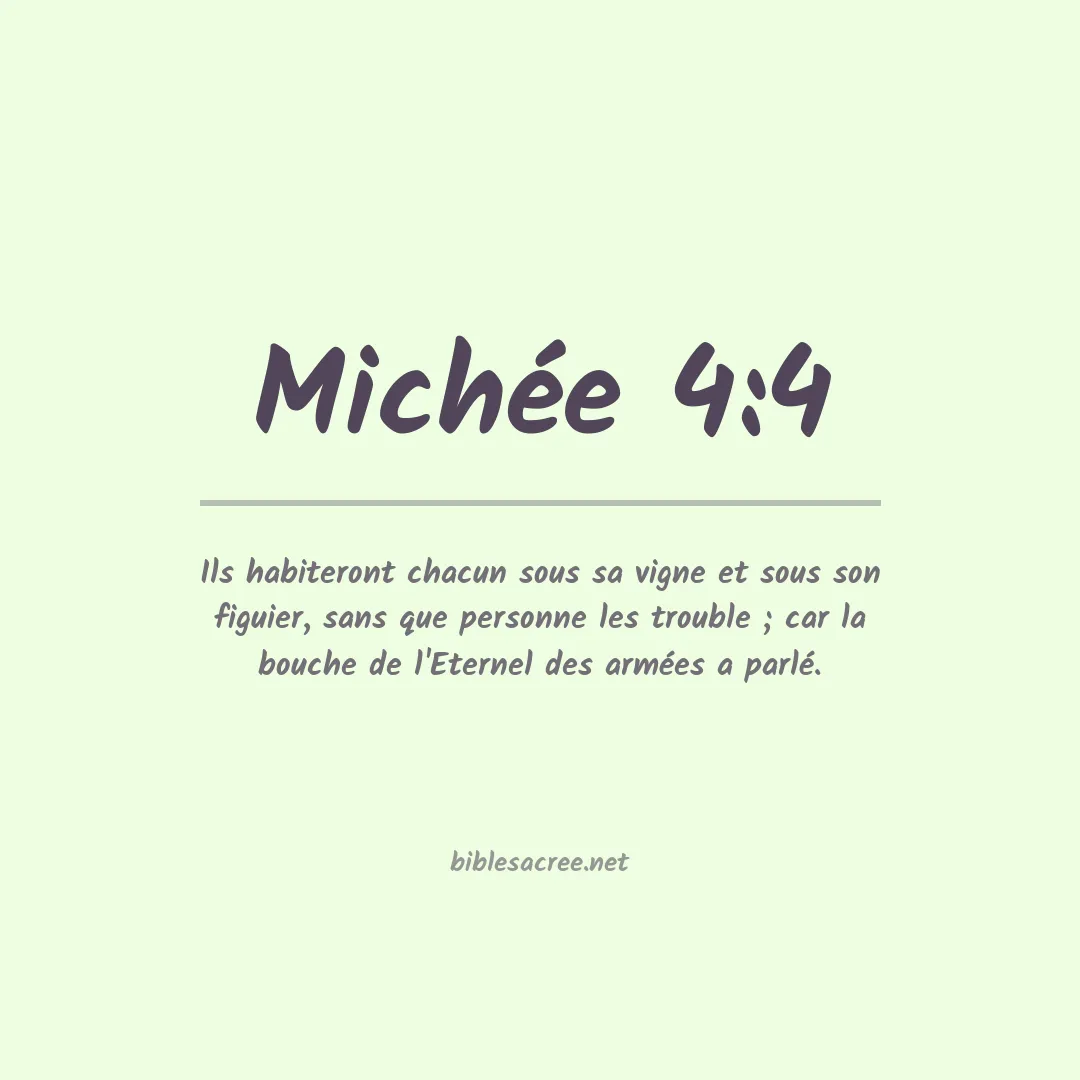 Michée - 4:4