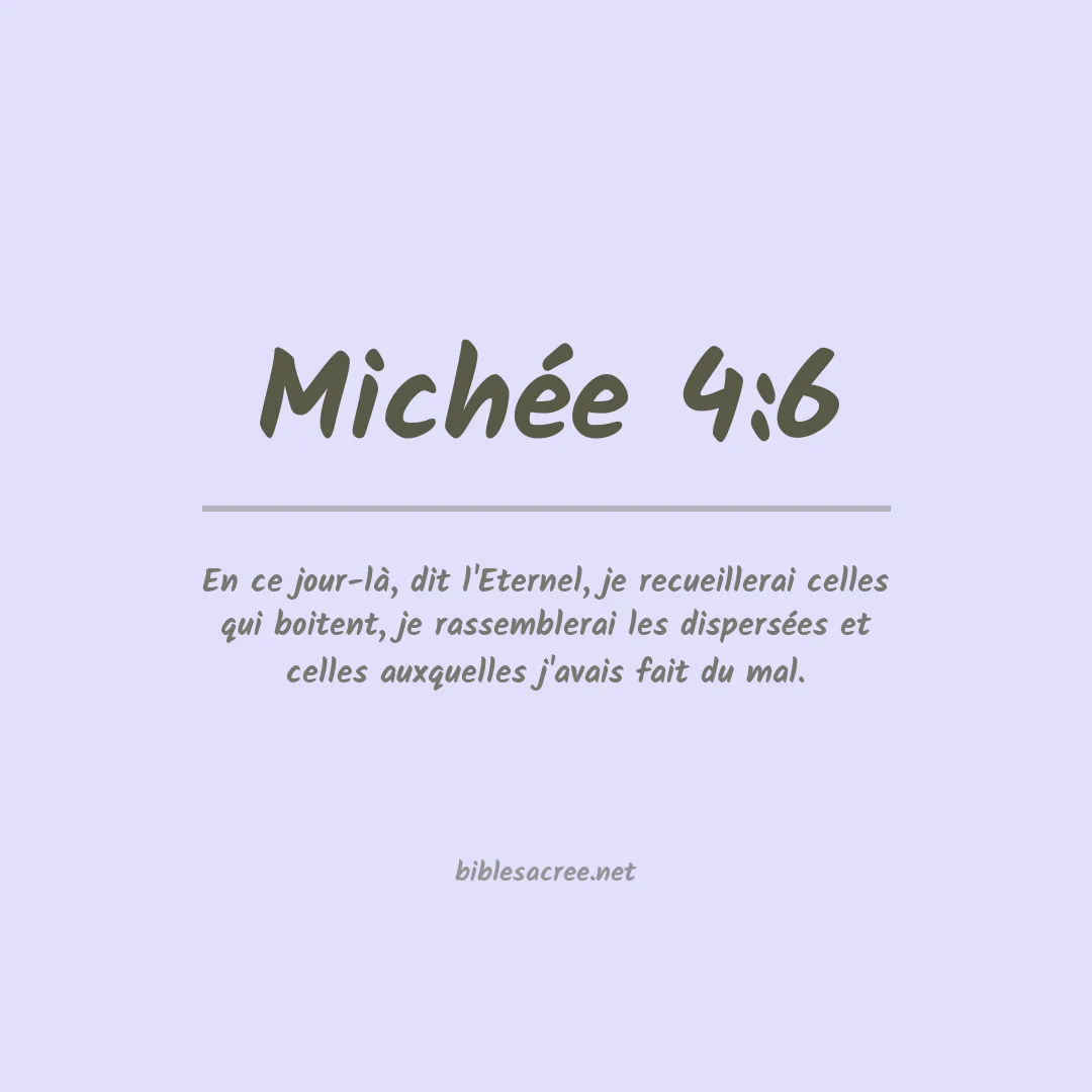 Michée - 4:6
