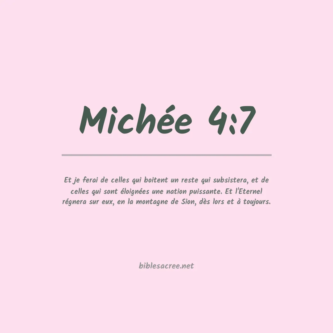 Michée - 4:7