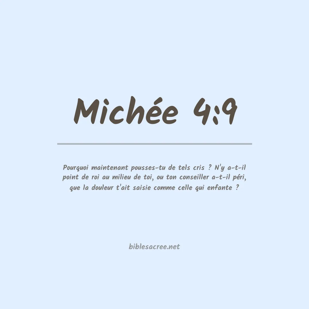 Michée - 4:9