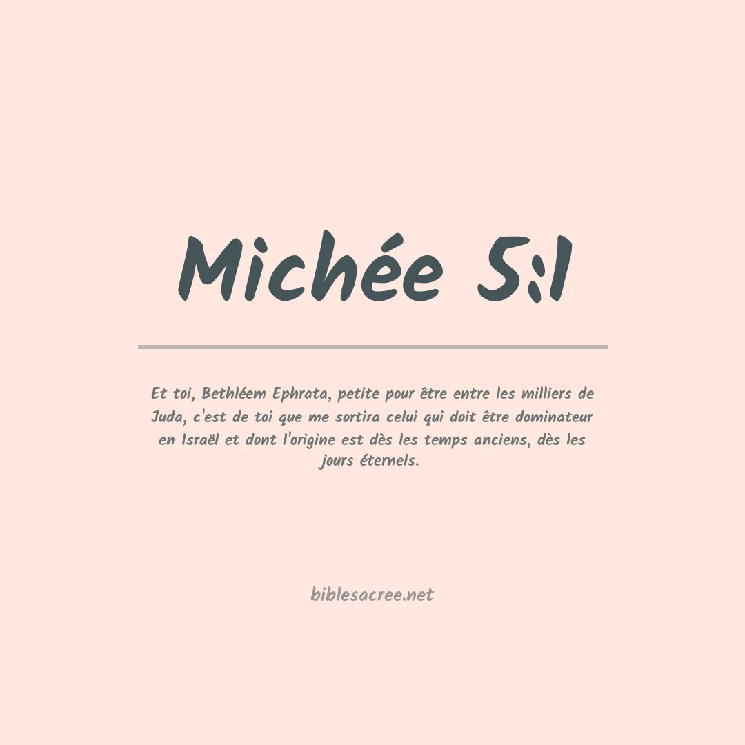 Michée - 5:1