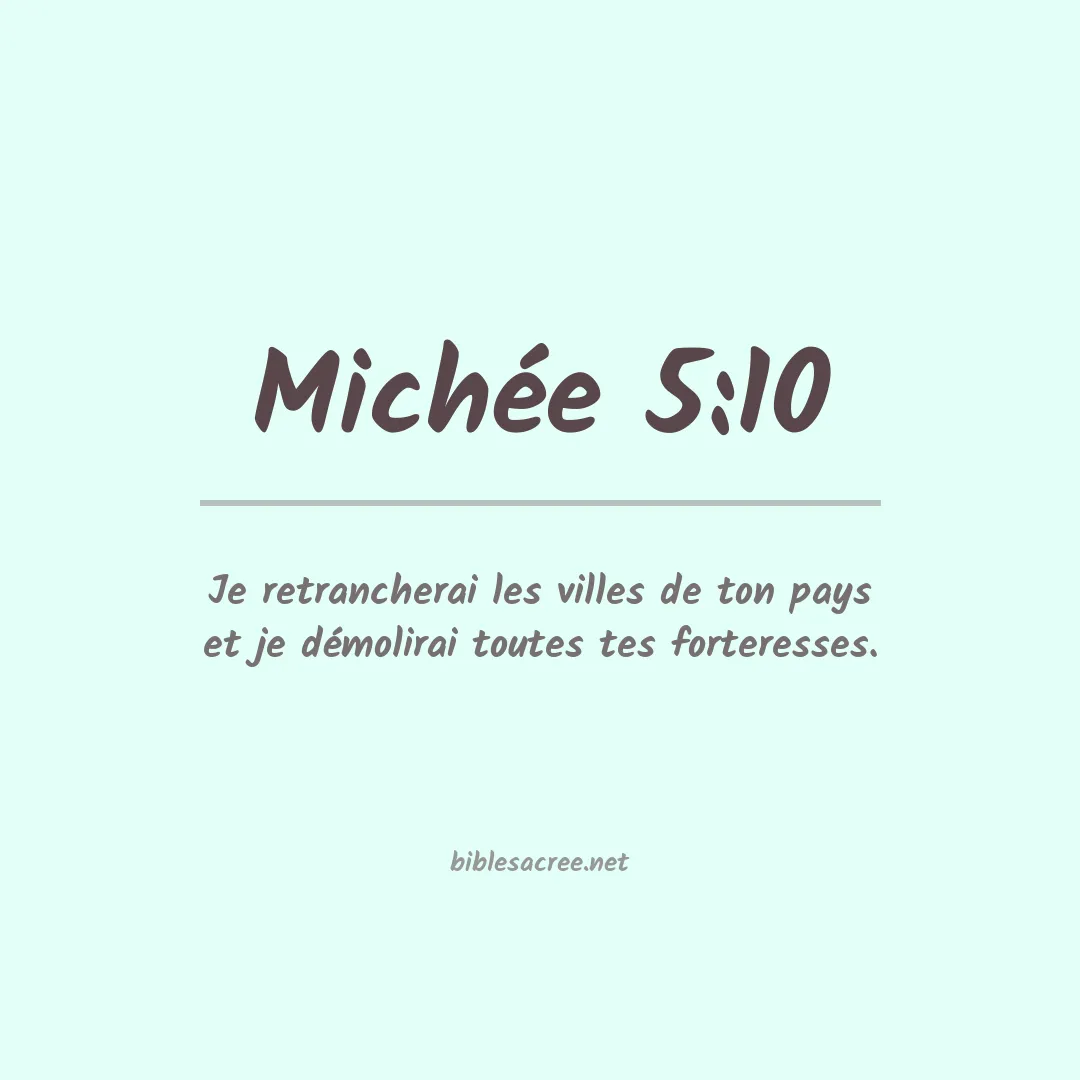 Michée - 5:10
