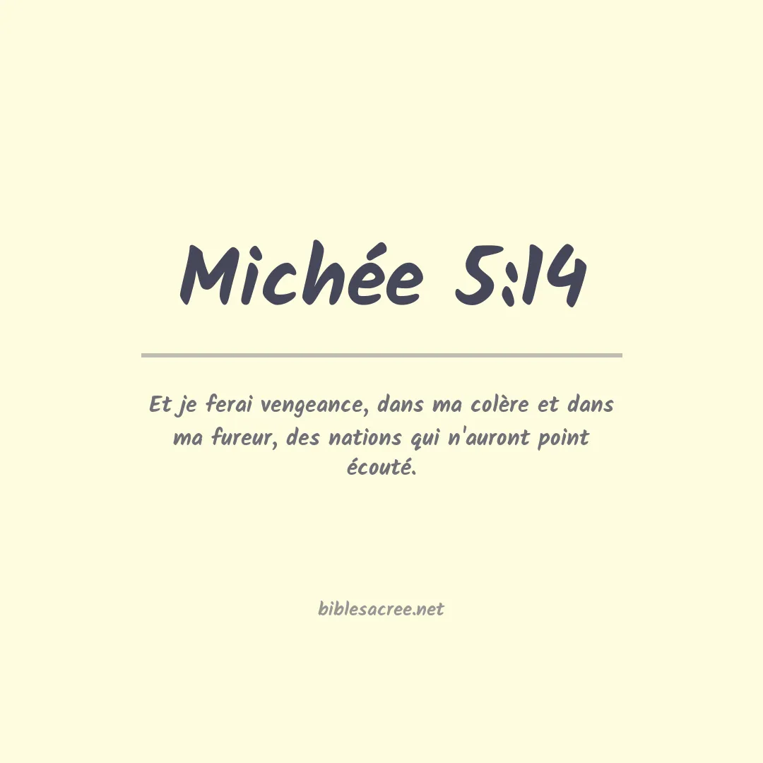 Michée - 5:14