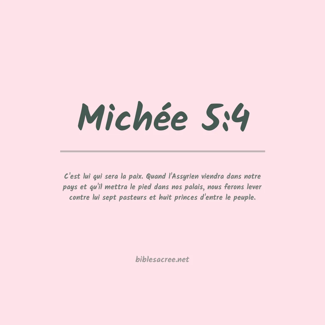 Michée - 5:4