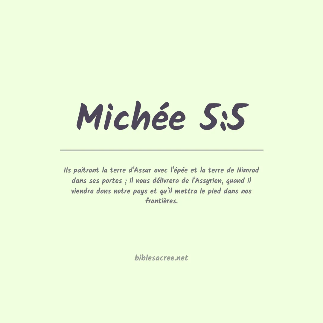 Michée - 5:5