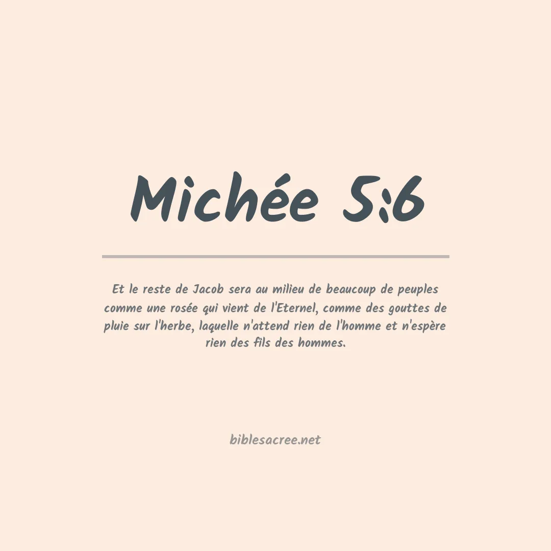 Michée - 5:6