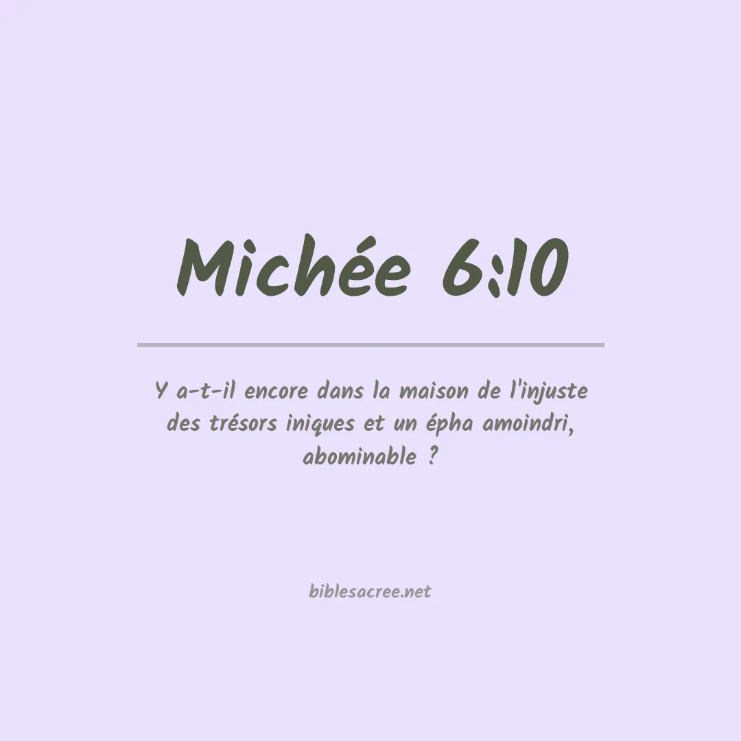 Michée - 6:10
