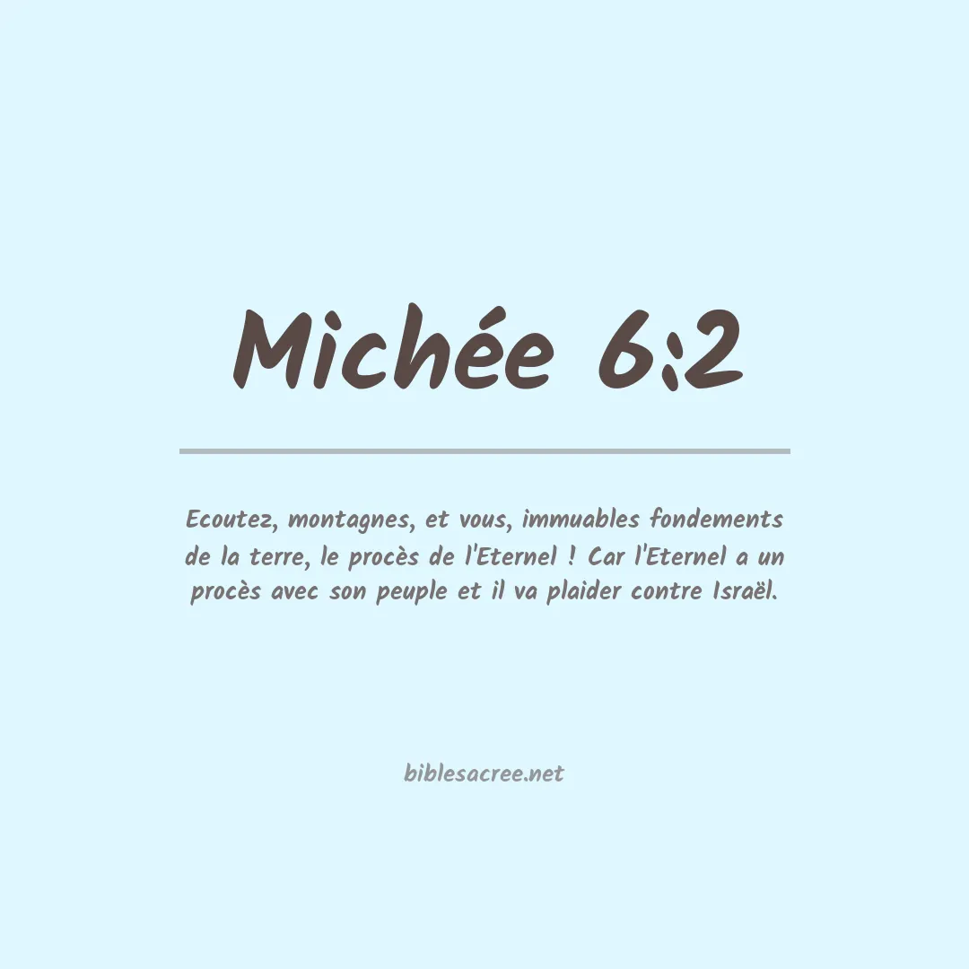 Michée - 6:2