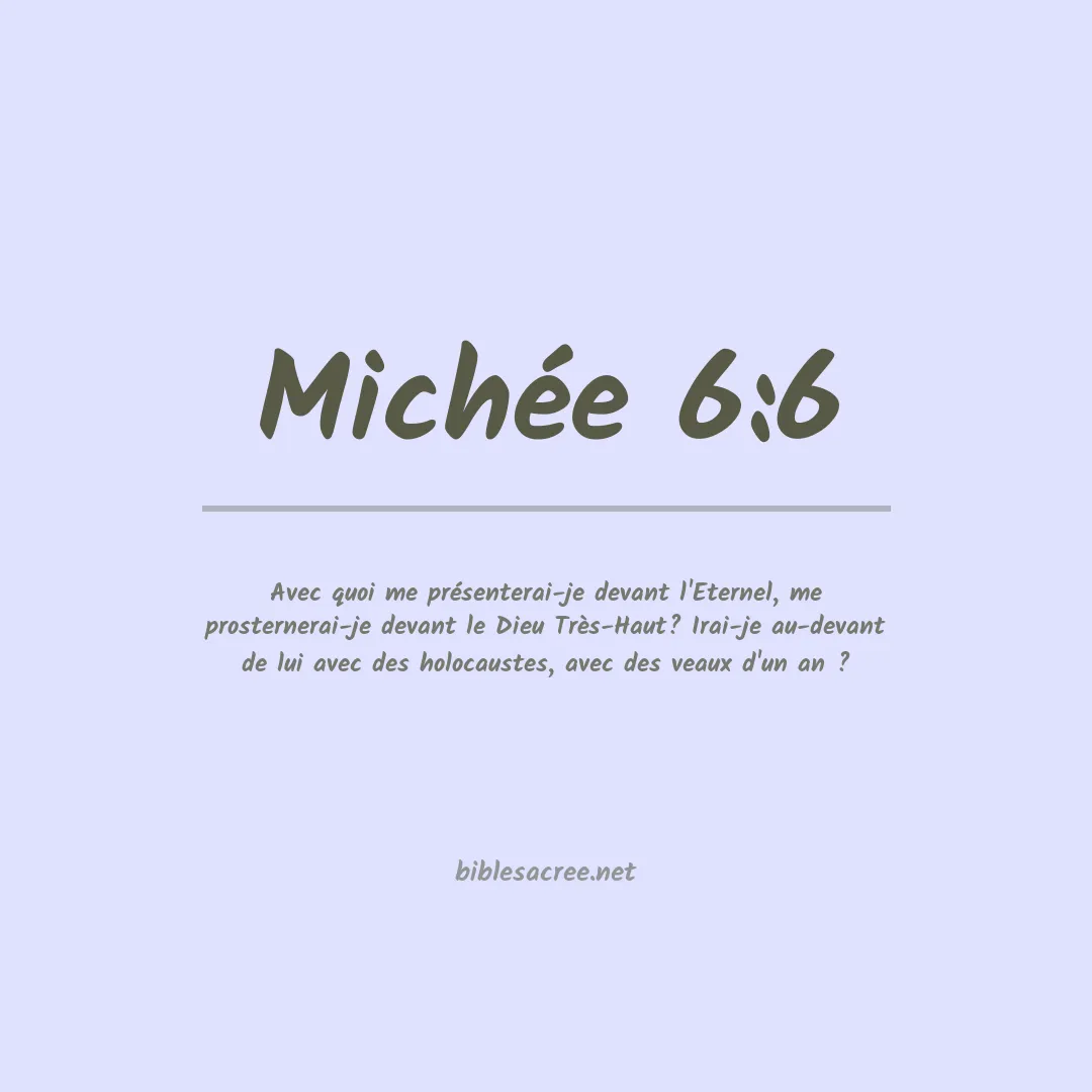 Michée - 6:6