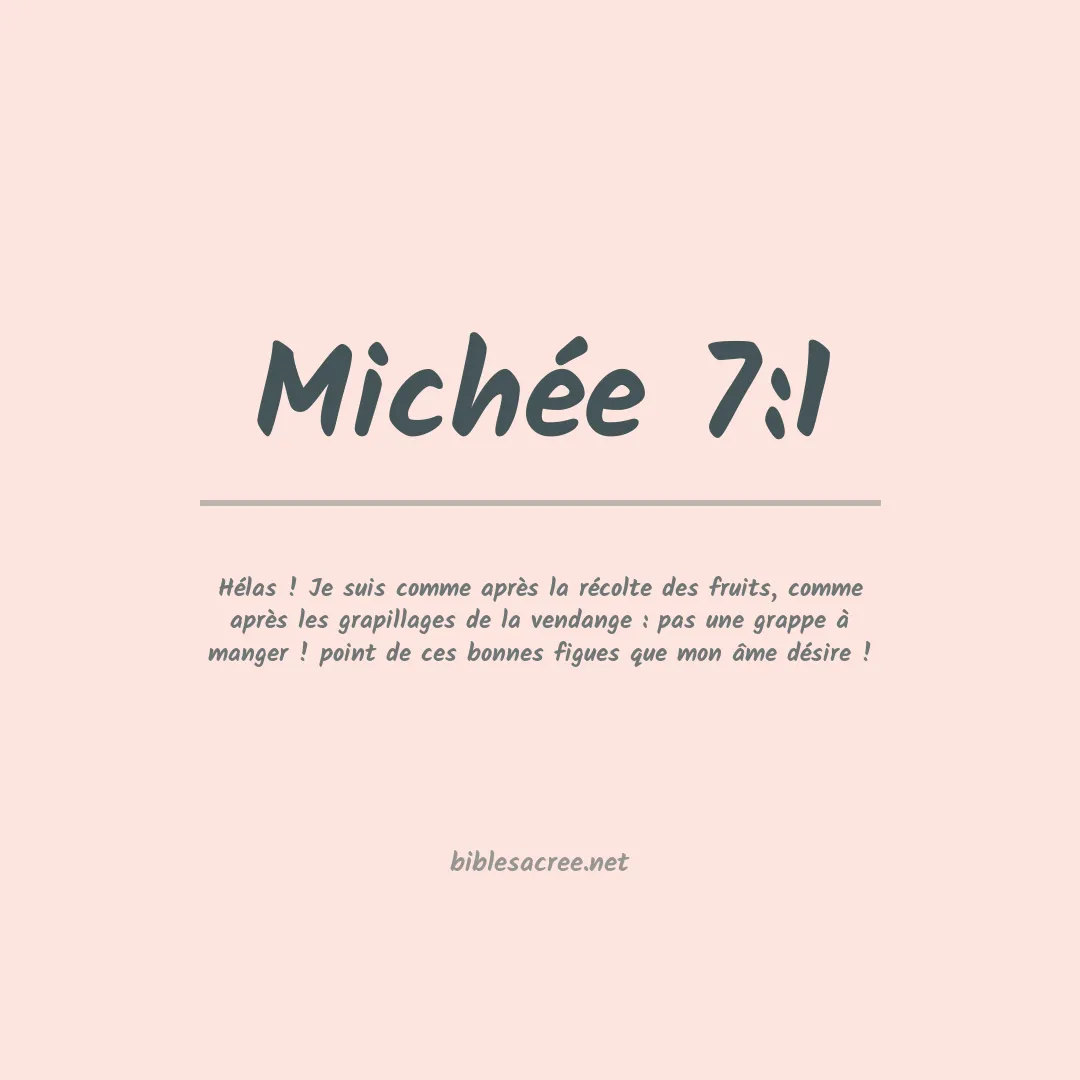 Michée - 7:1