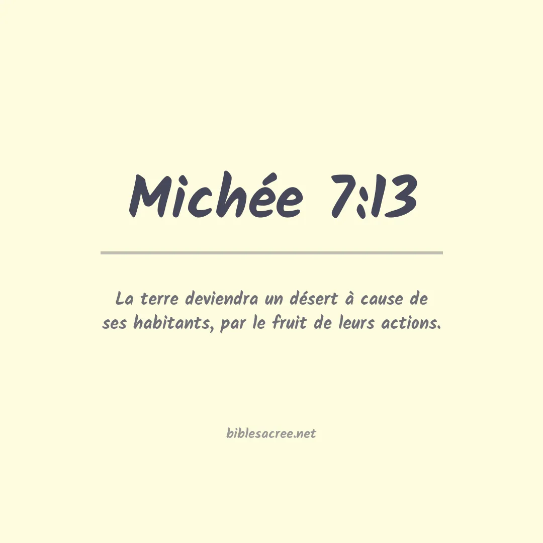 Michée - 7:13
