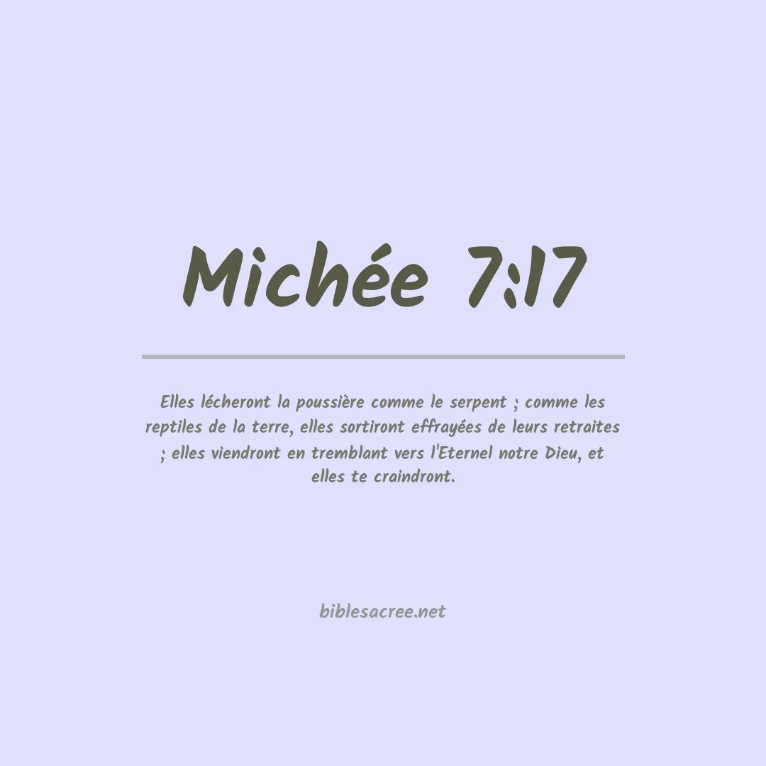 Michée - 7:17