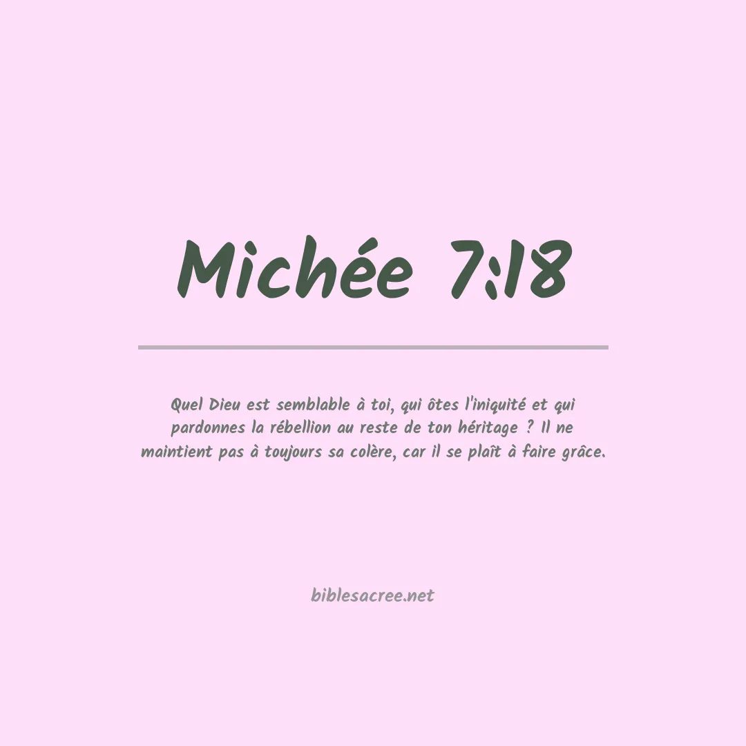 Michée - 7:18