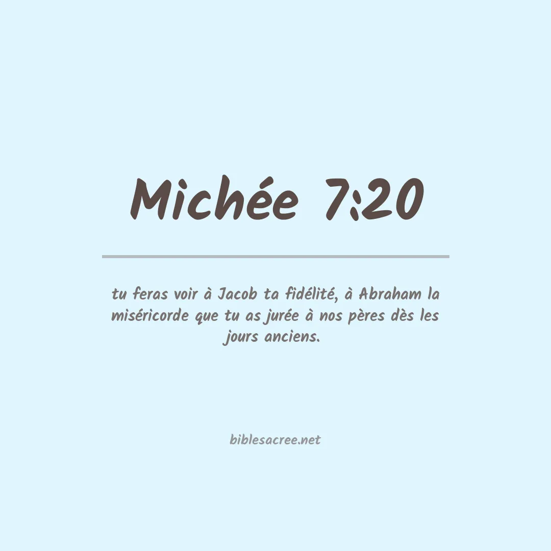 Michée - 7:20