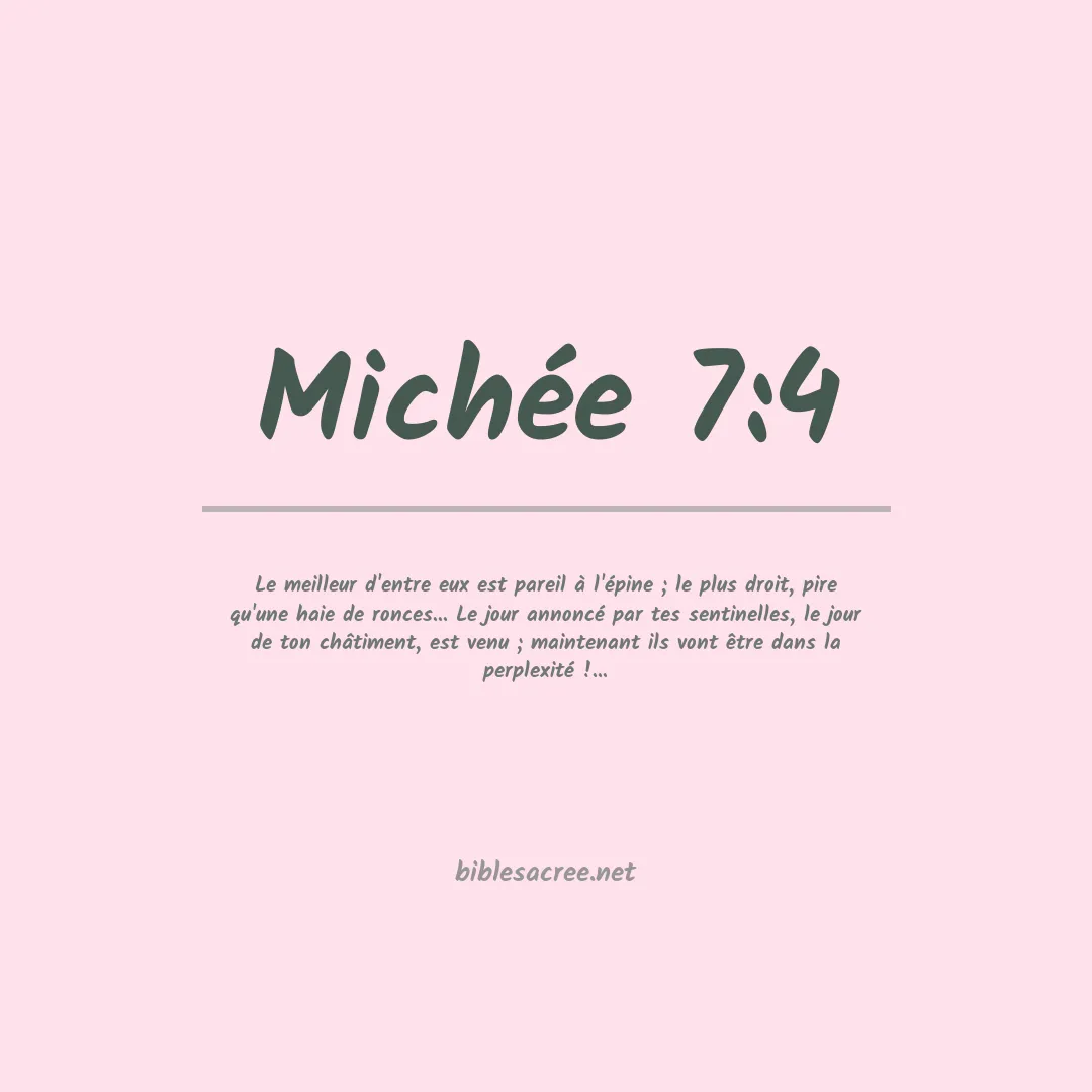 Michée - 7:4