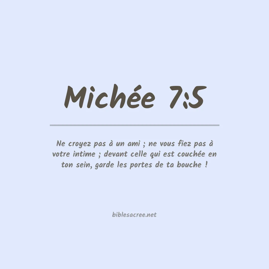 Michée - 7:5