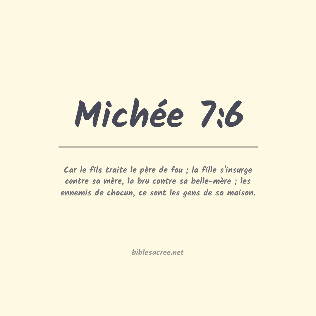 Michée - 7:6