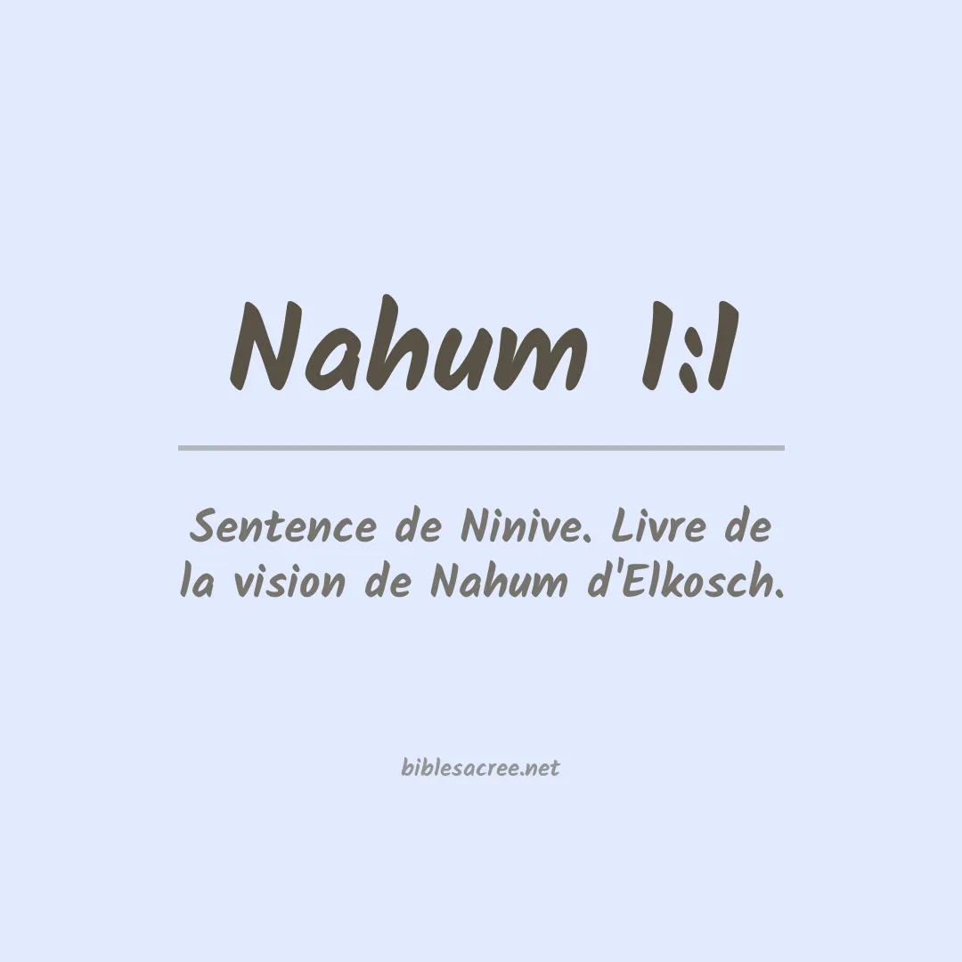 Nahum - 1:1