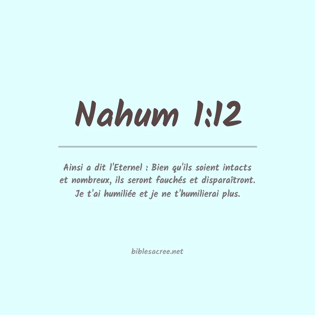 Nahum - 1:12