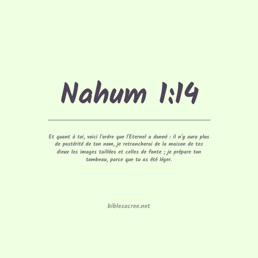 Nahum - 1:14