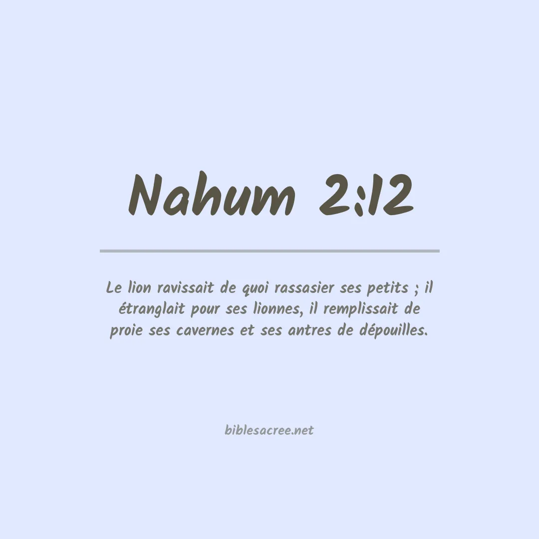 Nahum - 2:12
