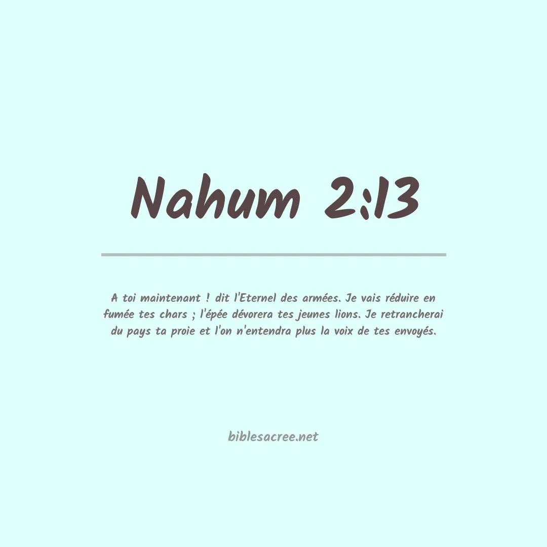 Nahum - 2:13